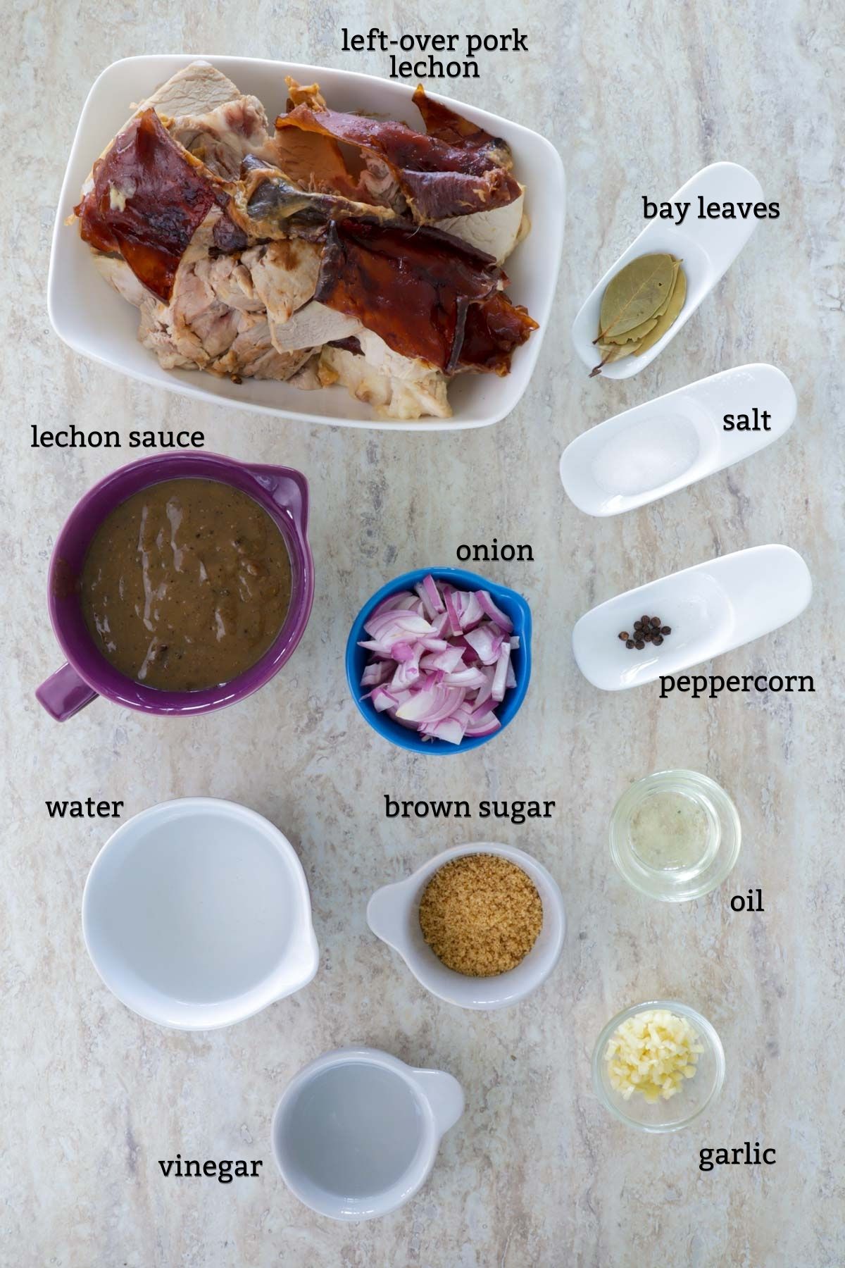 Lechon Paksiw Ingredients