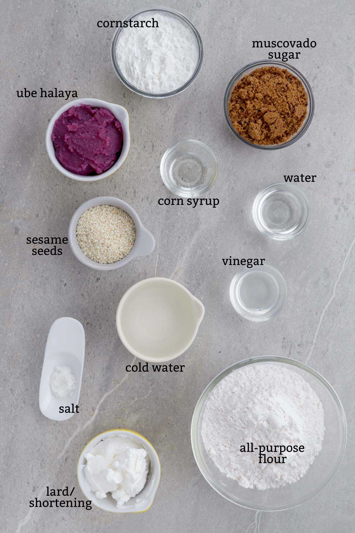 Ingredients in making Piaya.