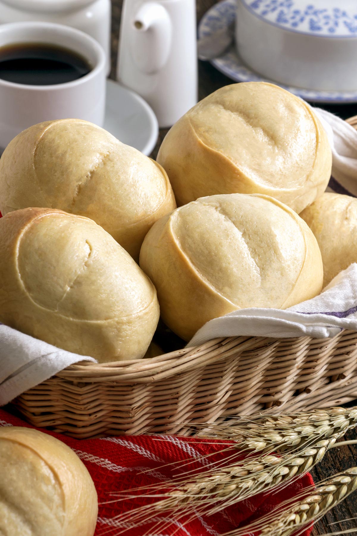 Monay in a bread basket.