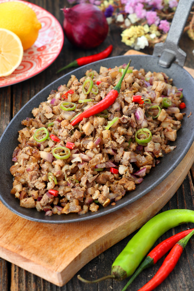 Sisig made from pork belly